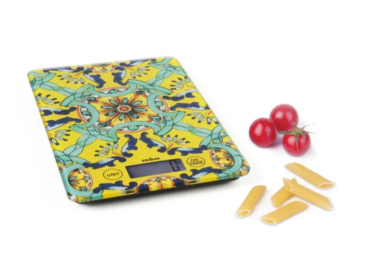 Bilancia da cucina, elettronica, stile siciliano, 5 kg