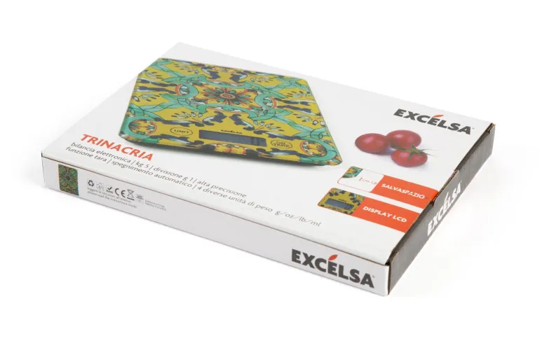 Bilancia da cucina, elettronica, stile siciliano, 5 kg