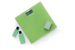 Bilancia pesapersone, elettronica, vetro, verde