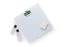 Bilancia pesapersone, elettronica, vetro, bianco