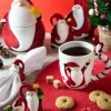 Biscottiera, babbo natale, ceramica