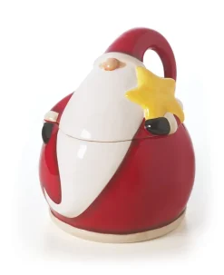 Biscottiera, babbo natale, ceramica