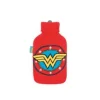 Borsa acqua calda, rivestita wonder woman, 2 litri, rosso