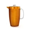 Brocca con coperchio, giallo, materiale plastico
