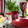 Brocca con coperchio, rosso, materiale plastico