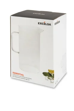 Brocca, vetro trasparente, 1,3 litri