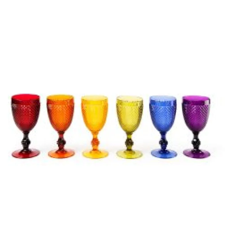 Calici diamantati, 6 pezzi, multicolore, plastica resistente