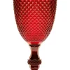 Calici diamantati, 6 pezzi, plastica resistente, rosso