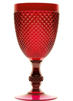 Calici diamantati, 6 pezzi, plastica resistente, rosso