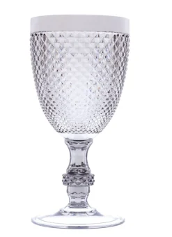 Calici diamantati, 6 pezzi, plastica resistente, argentato