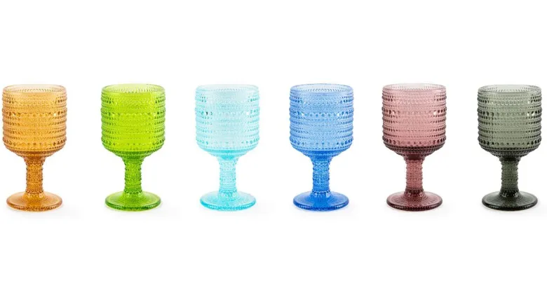 Calici, 6 pezzi, multicolore, vetro colorato in pasta,aurora