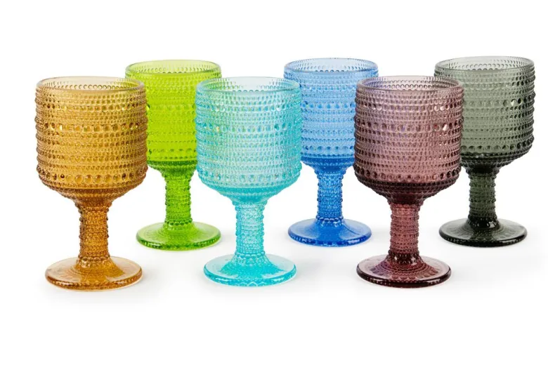 Calici, 6 pezzi, multicolore, vetro colorato in pasta,aurora