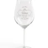 Calici vino, 6 pezzi, decoro shabby, vetro, trasparente
