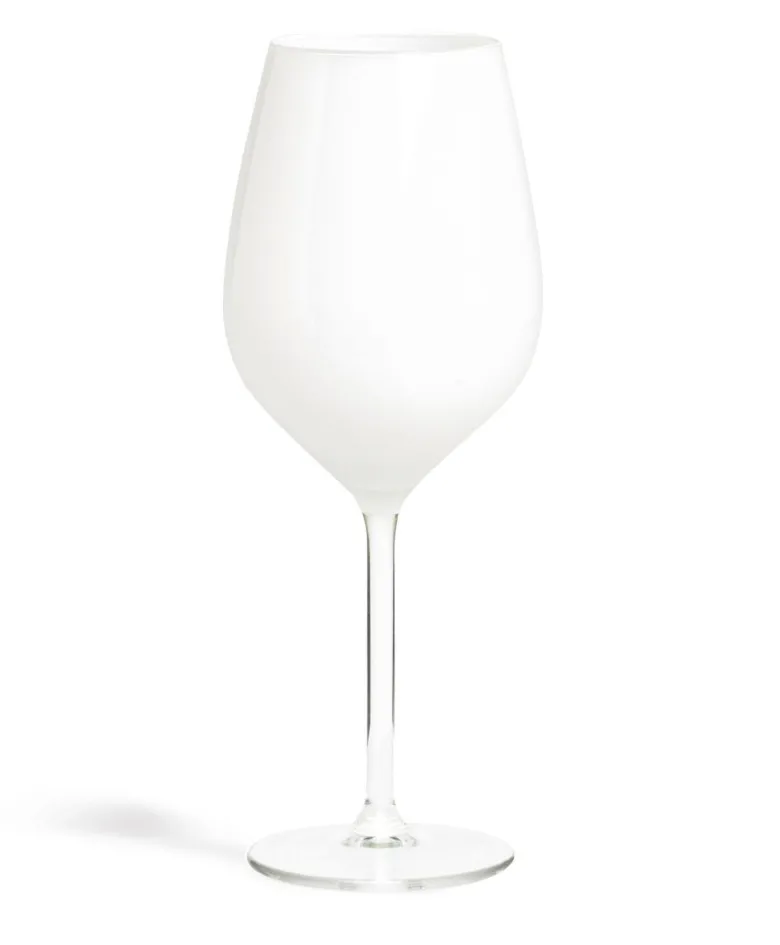 Calici vino, 6 pezzi, vetro, bianco