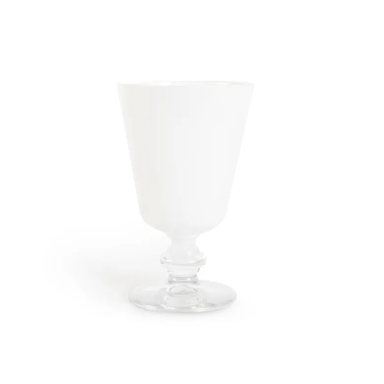 Calici vino, 6 pezzi, vetro, bianco