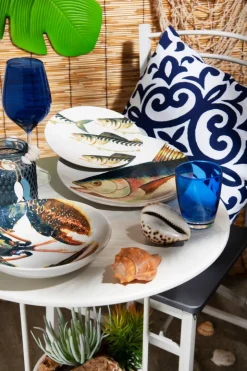 Calici vino, 6 pezzi, vetro, blu