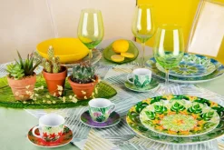 Calici vino, 6 pezzi, vetro, giallo