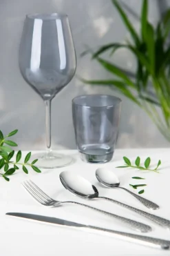 Calici vino, 6 pezzi, vetro, grigio