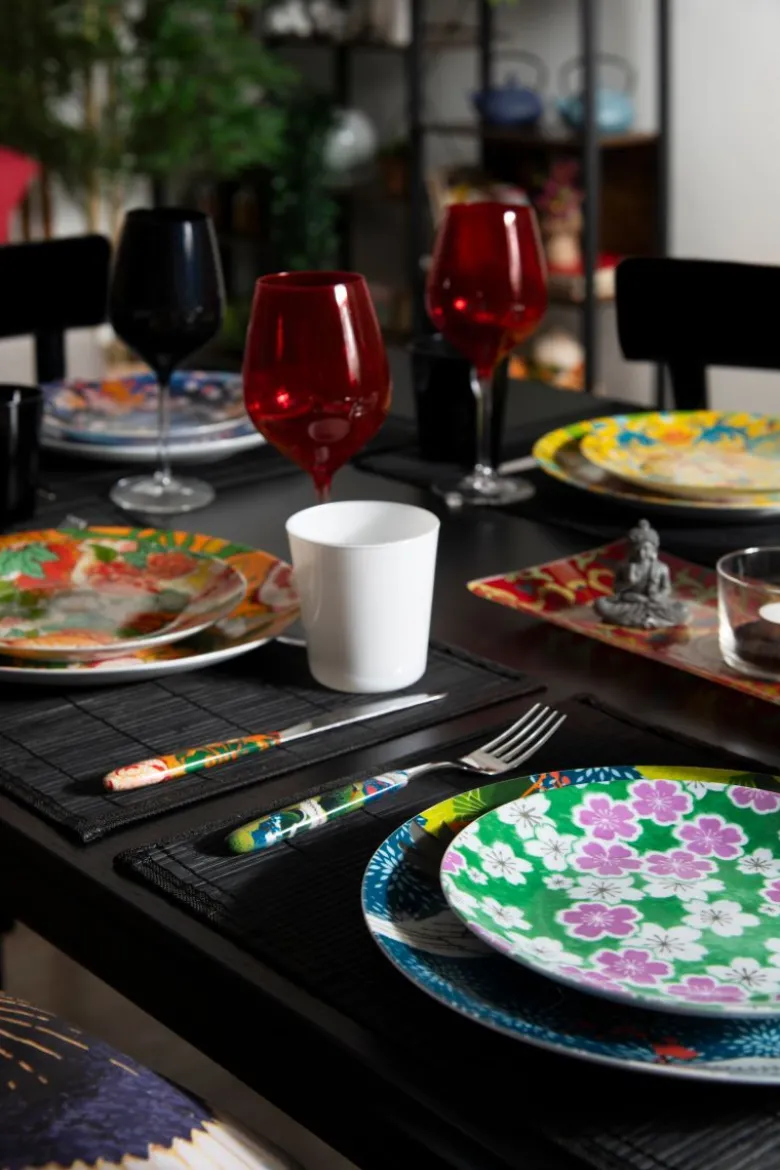 Calici vino, 6 pezzi, vetro, nero
