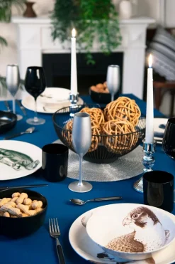 Calici vino, 6 pezzi, vetro, nero
