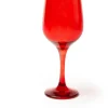 Calici vino, 6 pezzi, vetro, rosso
