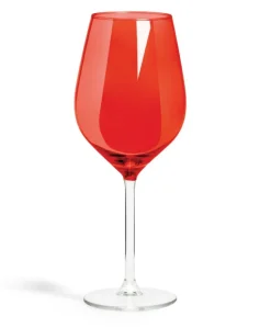 Calici vino, 6 pezzi, vetro, rosso