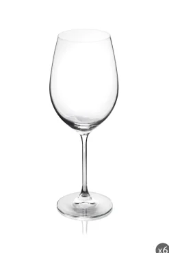 Calici vino, 6 pezzi, vetro trasparente