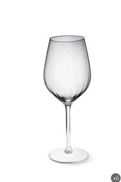 Calici vino, 6 pezzi, vetro trasparente