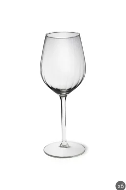 Calici vino, 6 pezzi, vetro trasparente
