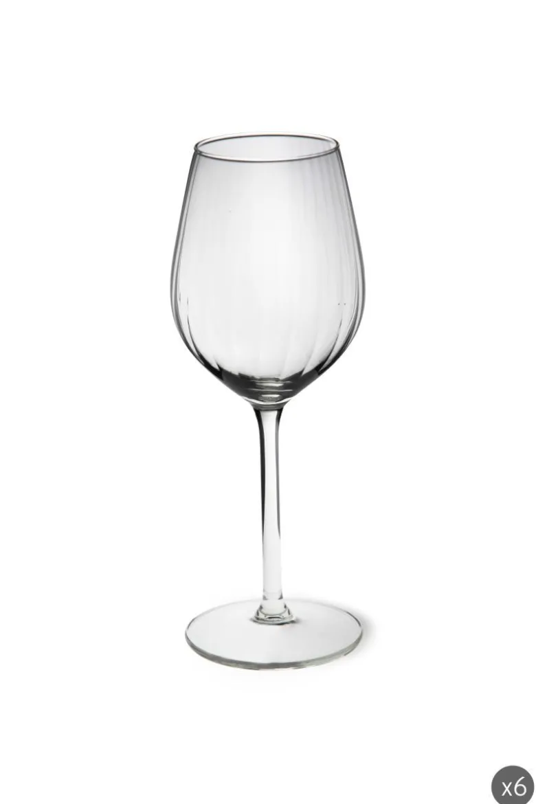 Calici vino, 6 pezzi, vetro trasparente
