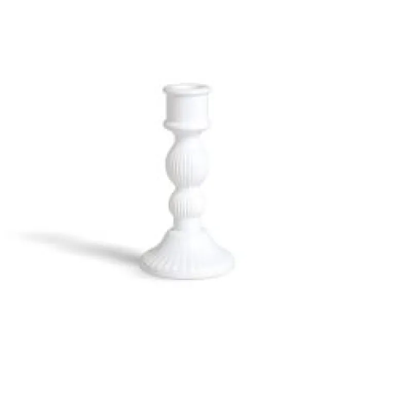 Candeliere, classico, vetro bianco, medio