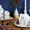 Candeliere, shabby, ceramica bianca, grande