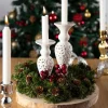 Candeliere, shabby, ceramica bianca, medio
