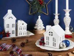Candeliere, shabby, ceramica bianca, medio
