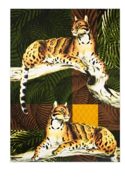 Canovaccio, presina e guanto forno, 100% cotone, leopardo