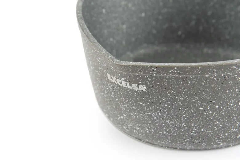 Casseruola, antiaderente, effetto pietra, 16 cm