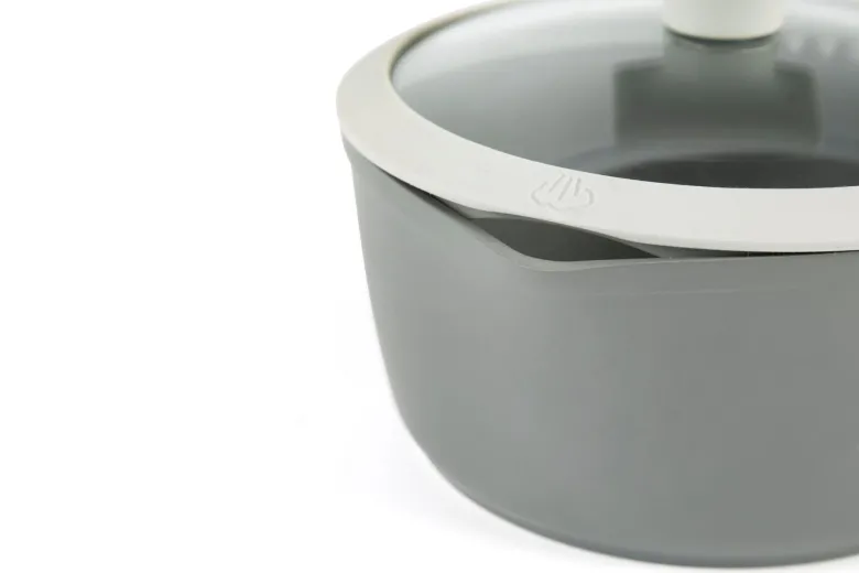 Casseruola con manico, antiaderente, con coperchio, 16 cm