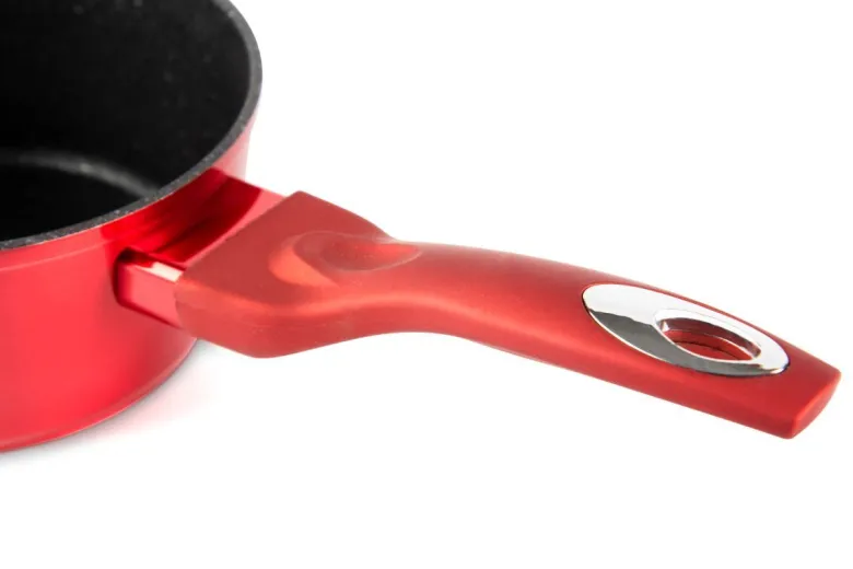 Casseruola con salvapadella, antiaderente, 16 cm, rosso