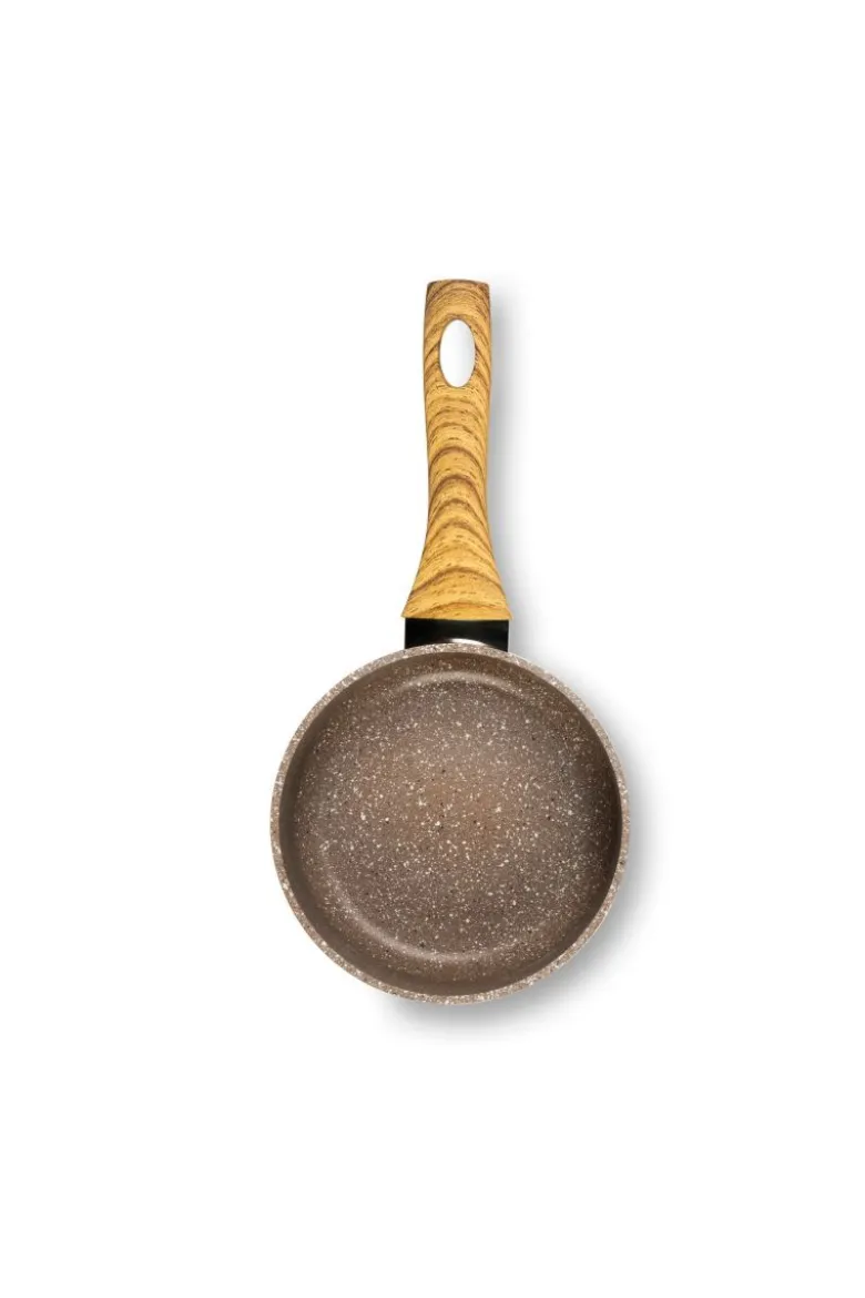 Casseruola, 1 pezzo, 16 cm, effetto legno e pietra
