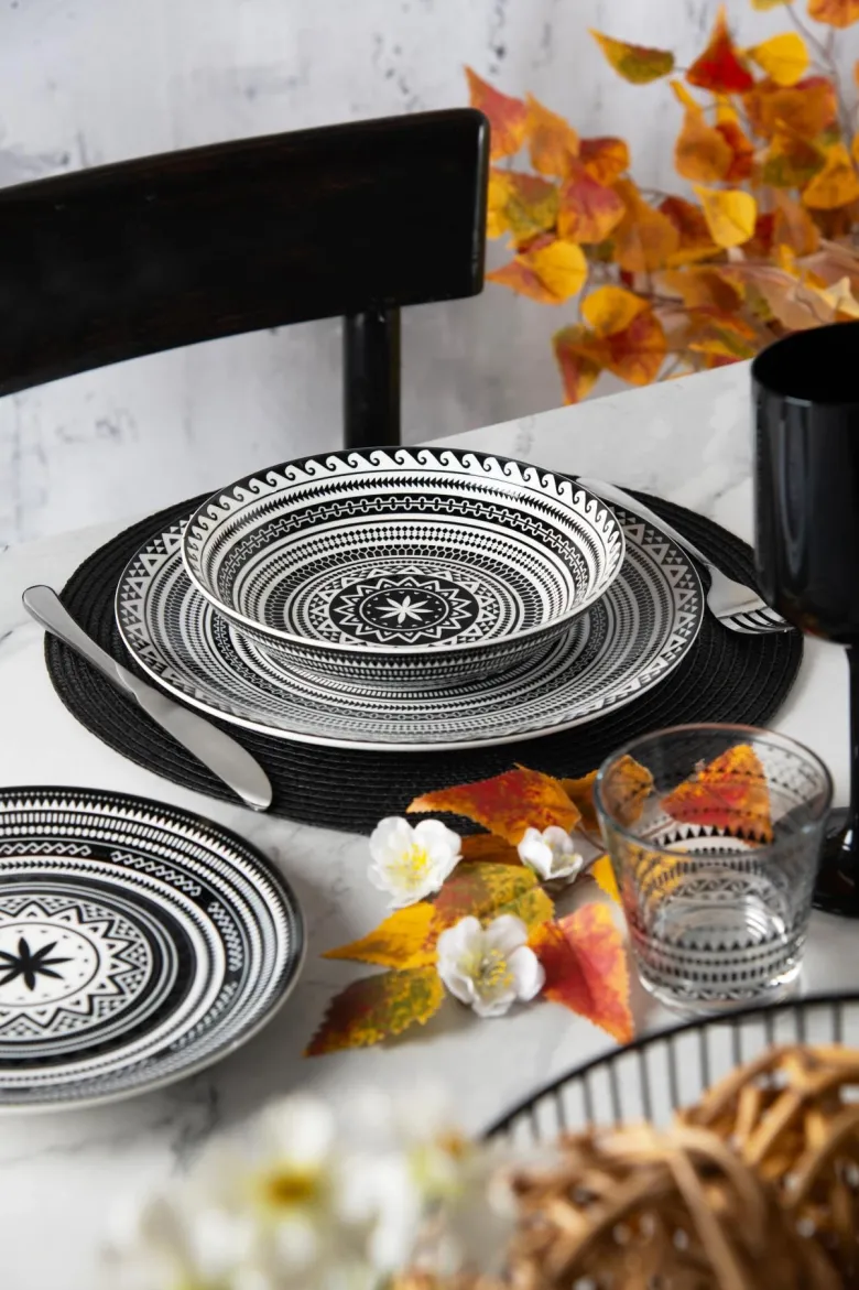 Cestino decorativo per alimenti, metallo, nero, 32 cm