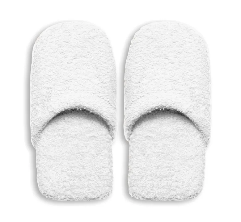 Ciabatte in spugna, 100% cotone, misura s/m, bianco