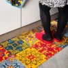 Ciabatte in spugna, 100% cotone, misura s/m, rosso