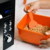 Contenitore cuoci riso con coperchio, con valvola