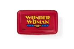 Contenitore portapranzo con posate, wonder woman, rosso