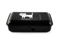 Contenitore portapranzo con posate, gattino, nero