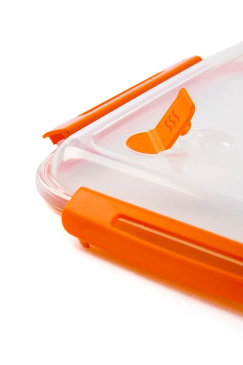 Contenitore vaporiera con coperchio, con valvola