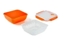 Contenitore vaporiera con coperchio, con valvola