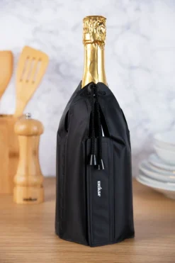 Copribottiglia refrigerato, a cappuccio, colore nero