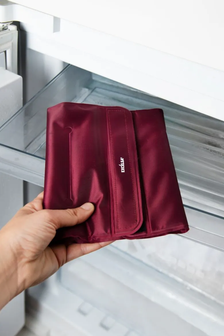 Copribottiglia termico, a fascia, colore bordeaux