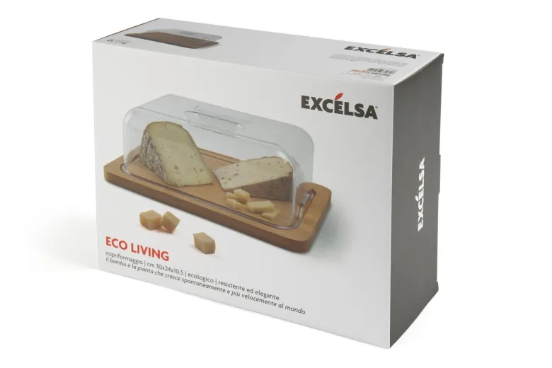 Copriformaggio in bambù con coperchio